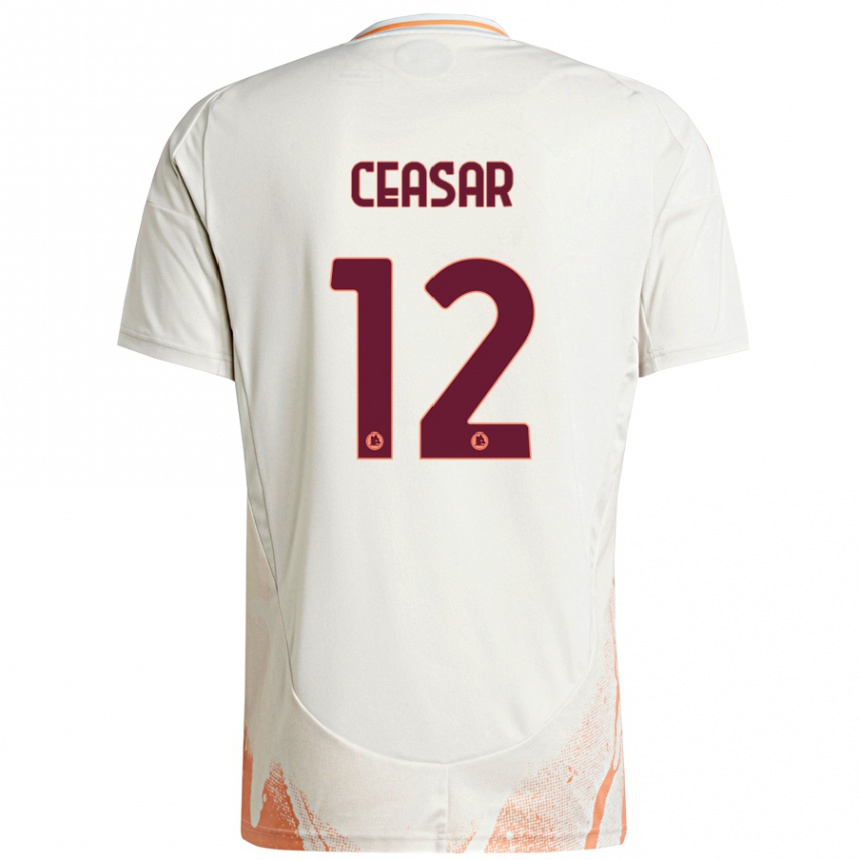 Vyrai Camelia Ceasar #12 Kreminė Balta Oranžinė Išvykos Marškinėliai 2024/25 T-Shirt