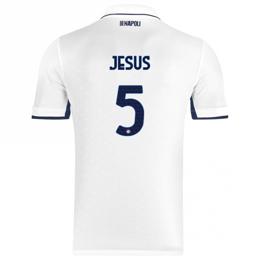 Vyrai Juan Jesus #5 Balta Karališka Mėlyna Išvykos Marškinėliai 2024/25 T-Shirt