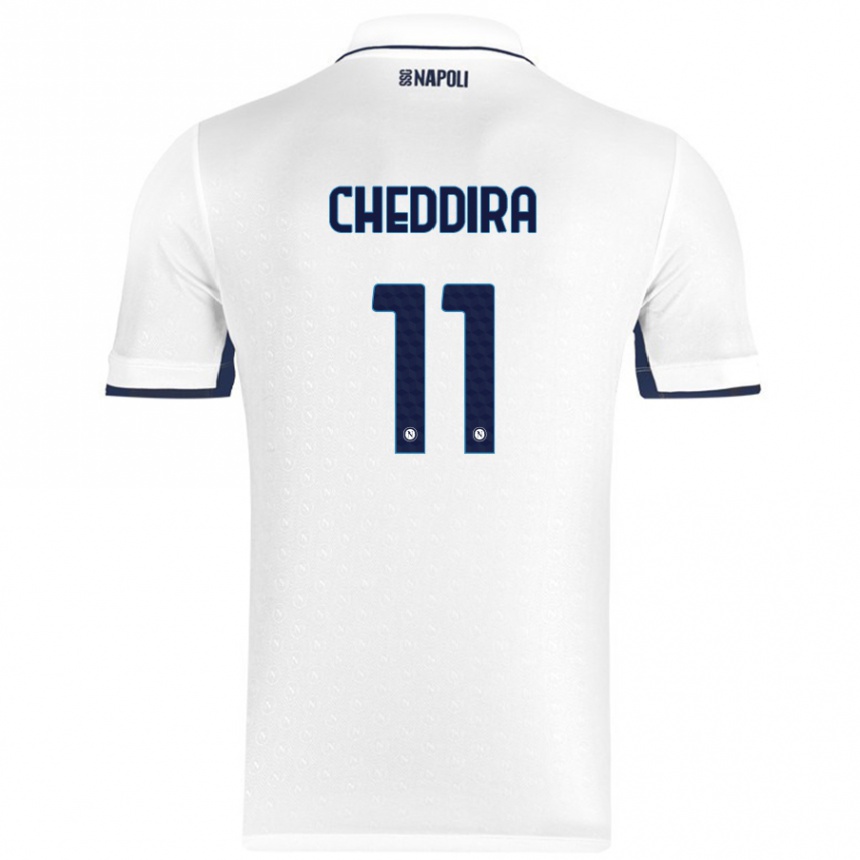 Vyrai Walid Cheddira #11 Balta Karališka Mėlyna Išvykos Marškinėliai 2024/25 T-Shirt