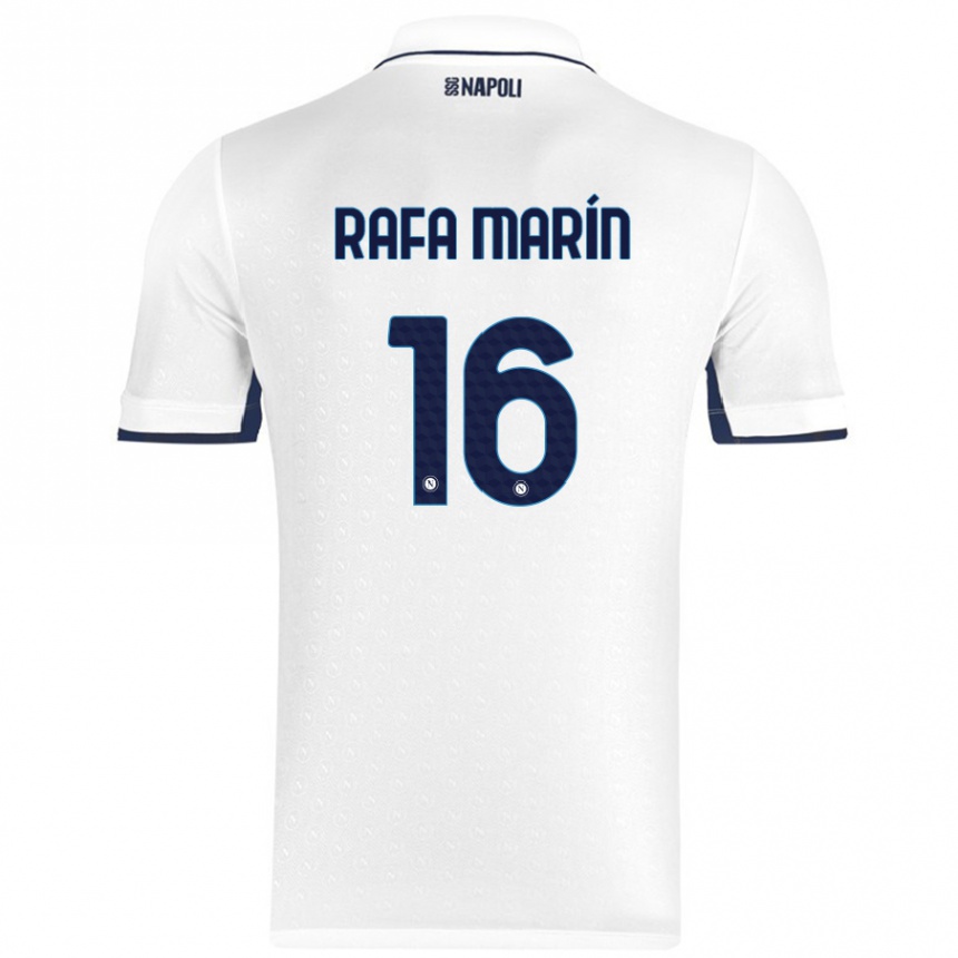 Vyrai Rafa Marín #16 Balta Karališka Mėlyna Išvykos Marškinėliai 2024/25 T-Shirt