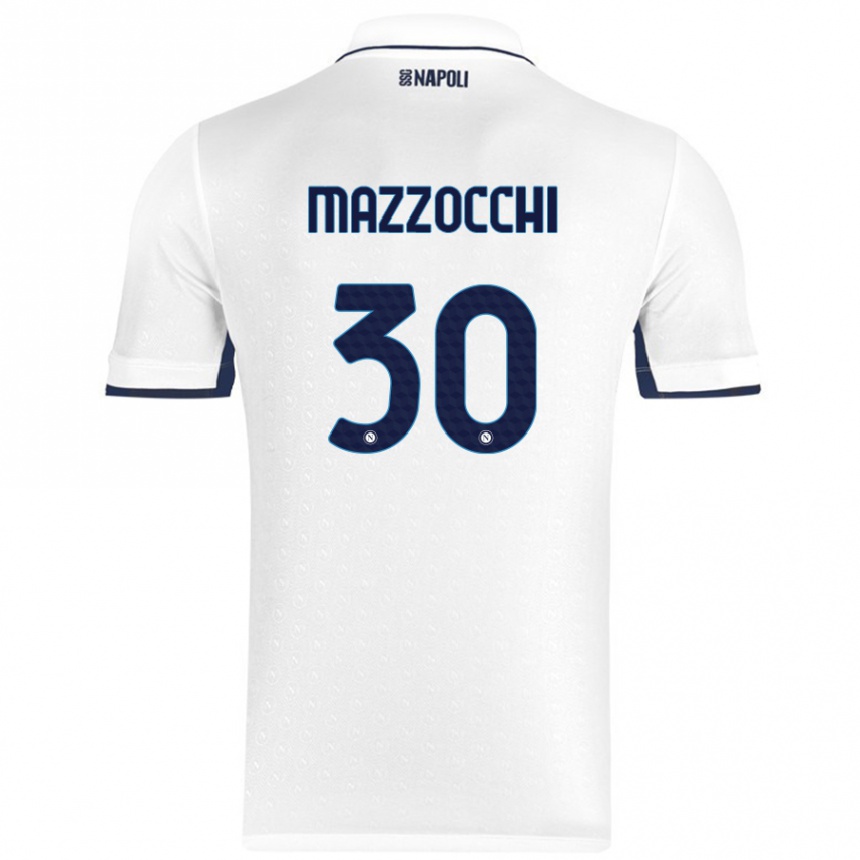 Vyrai Pasquale Mazzocchi #30 Balta Karališka Mėlyna Išvykos Marškinėliai 2024/25 T-Shirt