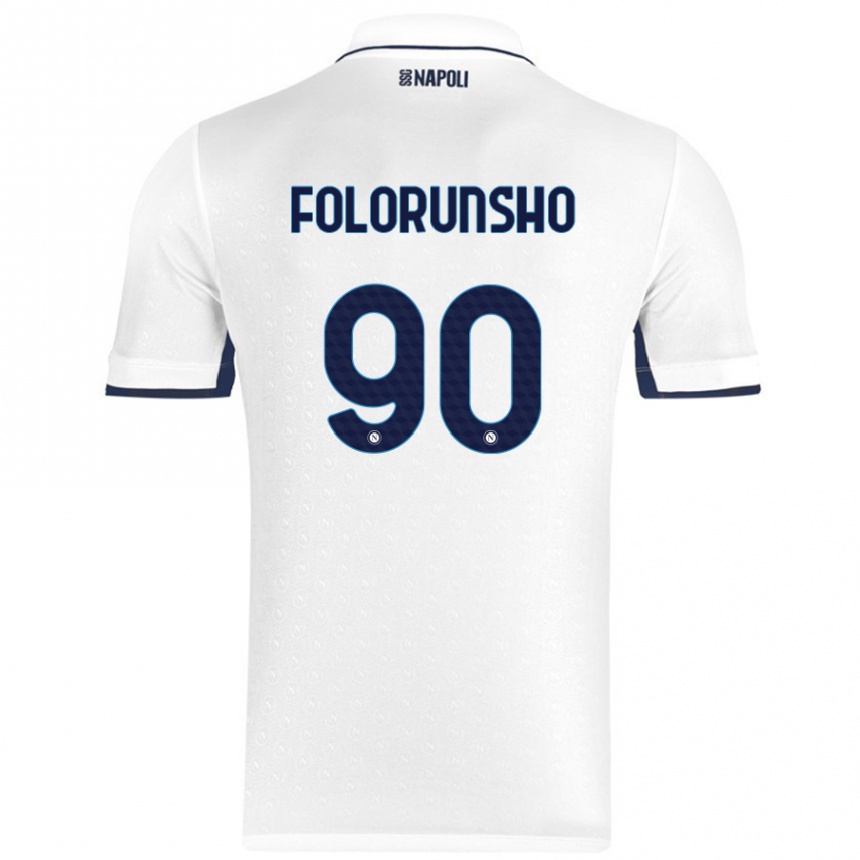 Vyrai Michael Folorunsho #90 Balta Karališka Mėlyna Išvykos Marškinėliai 2024/25 T-Shirt