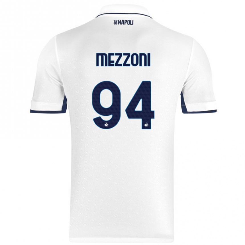 Vyrai Francesco Mezzoni #94 Balta Karališka Mėlyna Išvykos Marškinėliai 2024/25 T-Shirt