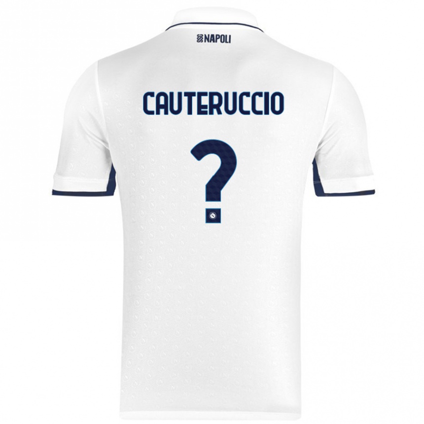 Vyrai Walter Cauteruccio #0 Balta Karališka Mėlyna Išvykos Marškinėliai 2024/25 T-Shirt