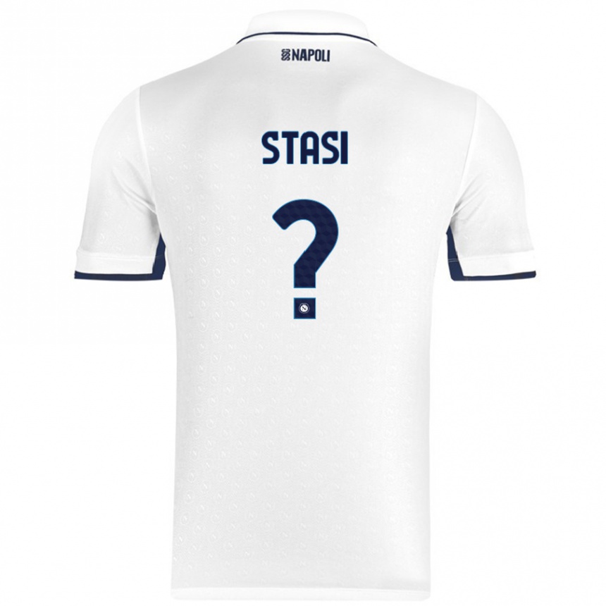 Vyrai Pasquale Stasi #0 Balta Karališka Mėlyna Išvykos Marškinėliai 2024/25 T-Shirt