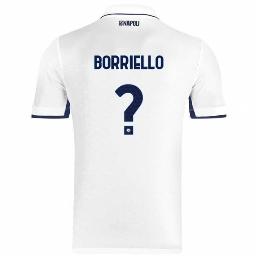 Vyrai Salvatore Borriello #0 Balta Karališka Mėlyna Išvykos Marškinėliai 2024/25 T-Shirt