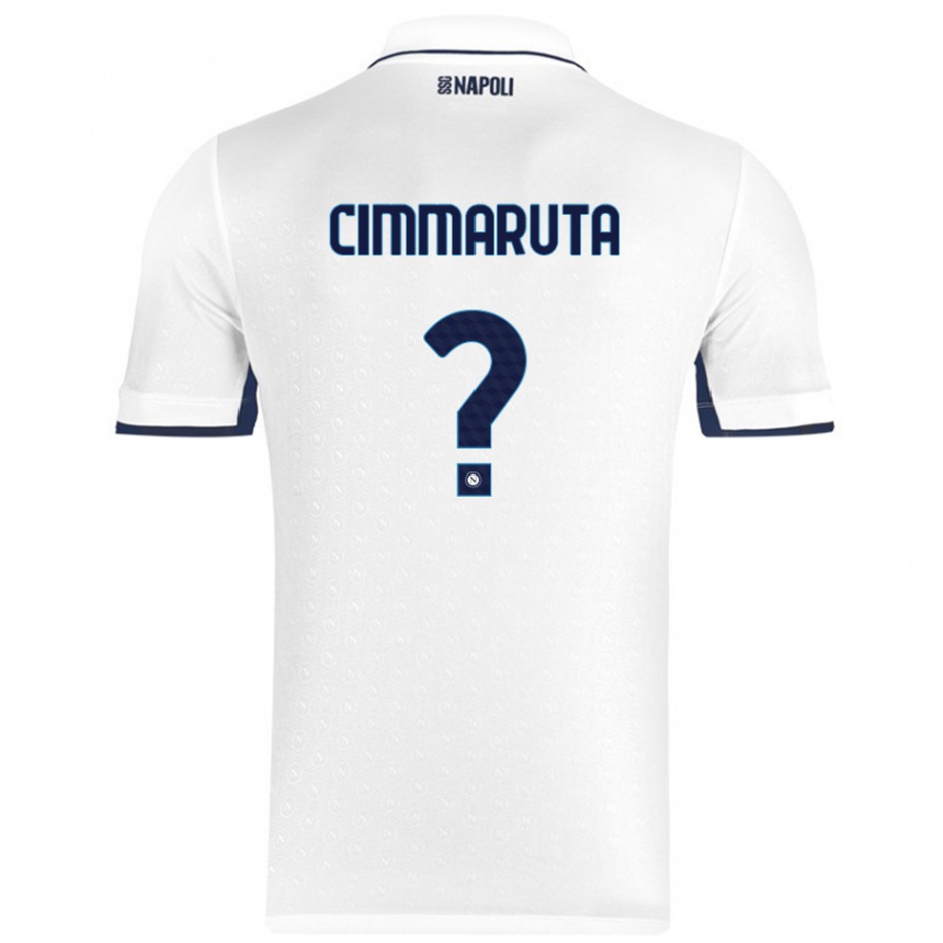 Vyrai Antonio Cimmaruta #0 Balta Karališka Mėlyna Išvykos Marškinėliai 2024/25 T-Shirt