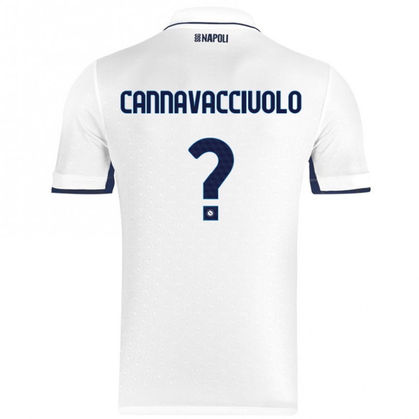 Vyrai Luigi Pio Cannavacciuolo #0 Balta Karališka Mėlyna Išvykos Marškinėliai 2024/25 T-Shirt