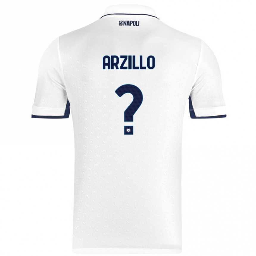 Vyrai Antonino Arzillo #0 Balta Karališka Mėlyna Išvykos Marškinėliai 2024/25 T-Shirt