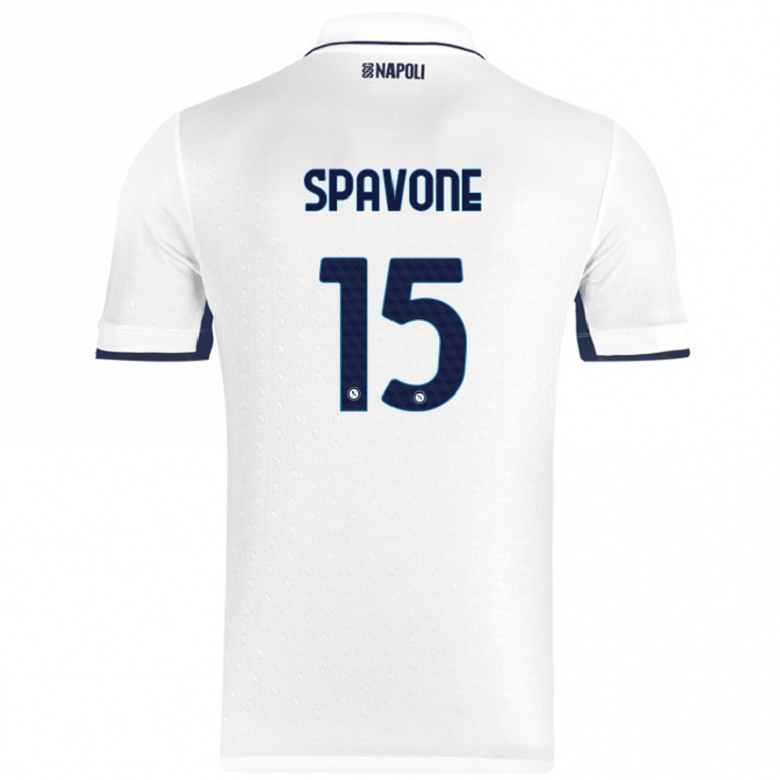 Vyrai Alessandro Spavone #15 Balta Karališka Mėlyna Išvykos Marškinėliai 2024/25 T-Shirt