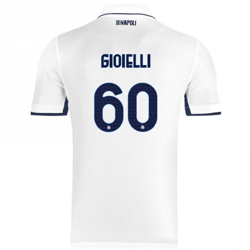 Vyrai Francesco Gioielli #60 Balta Karališka Mėlyna Išvykos Marškinėliai 2024/25 T-Shirt