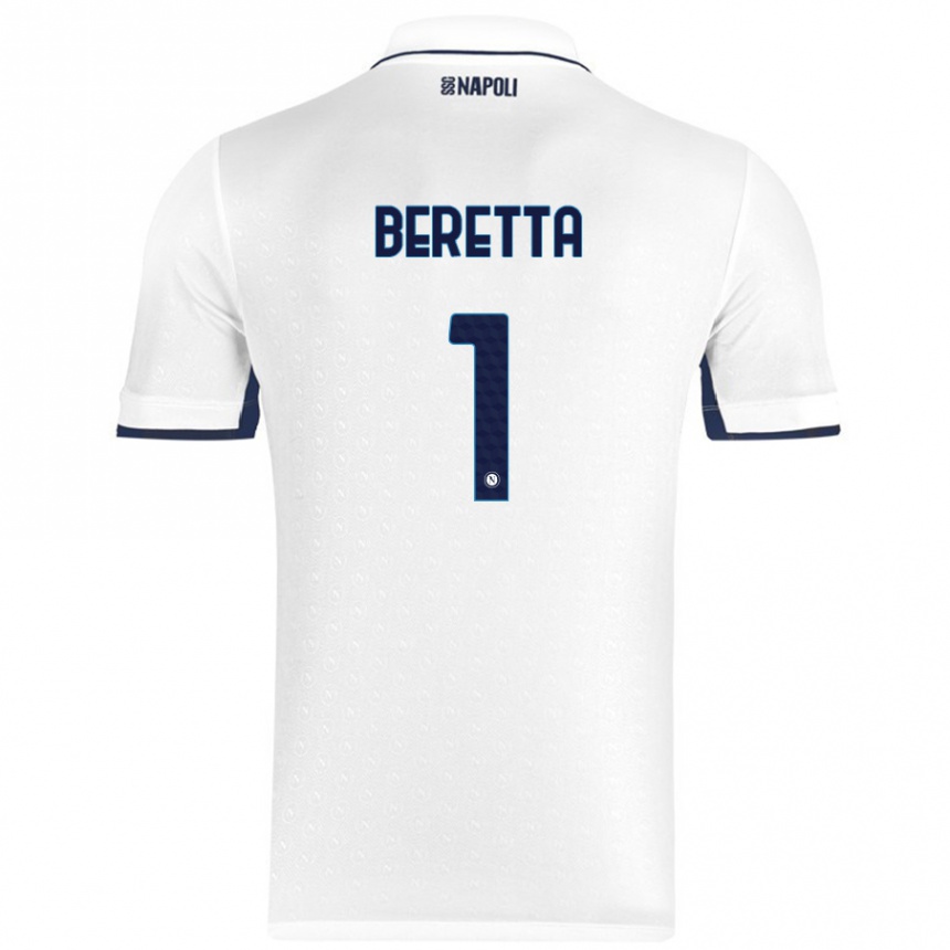 Vyrai Beatrice Beretta #1 Balta Karališka Mėlyna Išvykos Marškinėliai 2024/25 T-Shirt