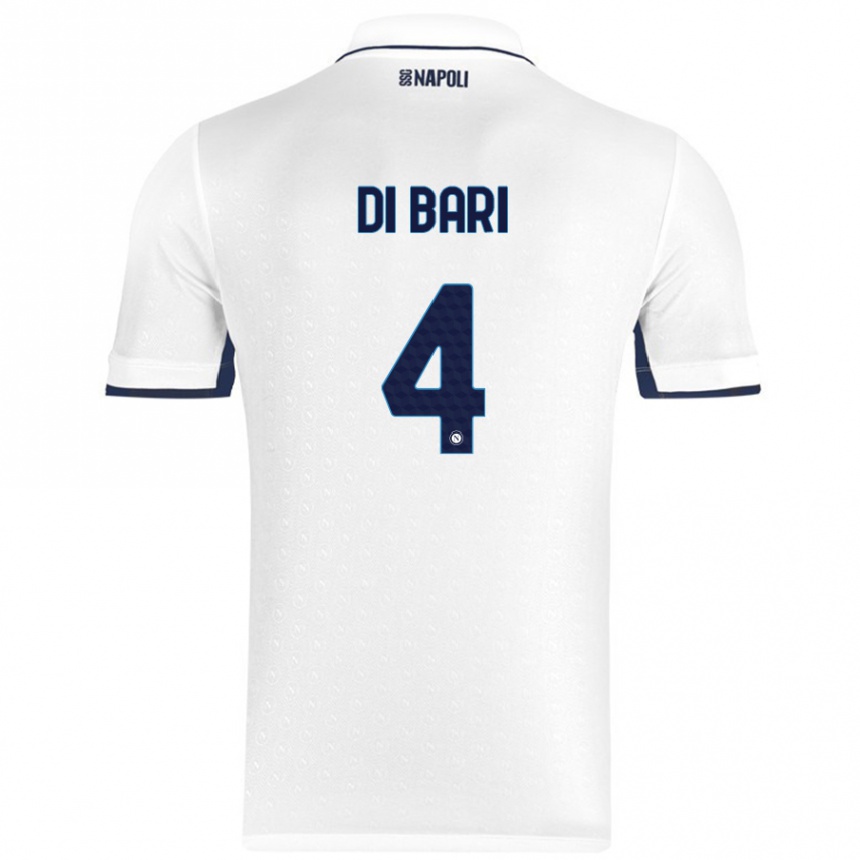 Vyrai Martina Di Bari #4 Balta Karališka Mėlyna Išvykos Marškinėliai 2024/25 T-Shirt