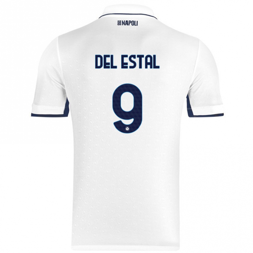 Vyrai Eli Del Estal #9 Balta Karališka Mėlyna Išvykos Marškinėliai 2024/25 T-Shirt