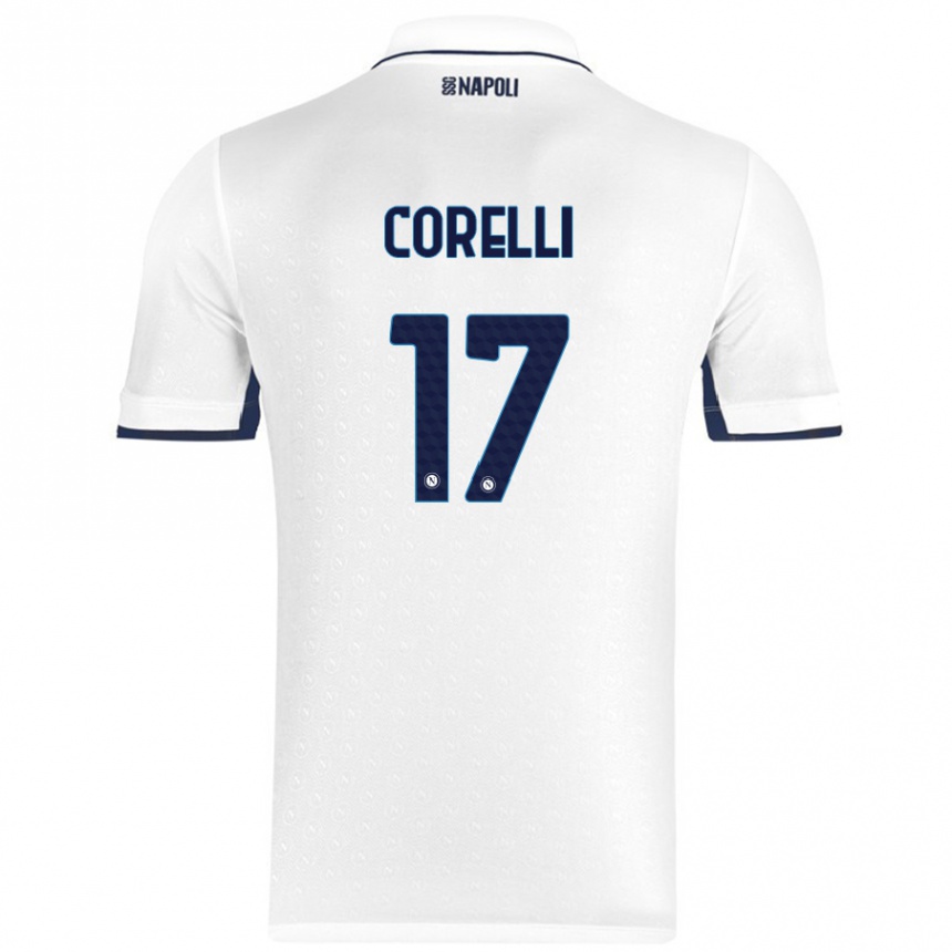 Vyrai Alice Corelli #17 Balta Karališka Mėlyna Išvykos Marškinėliai 2024/25 T-Shirt