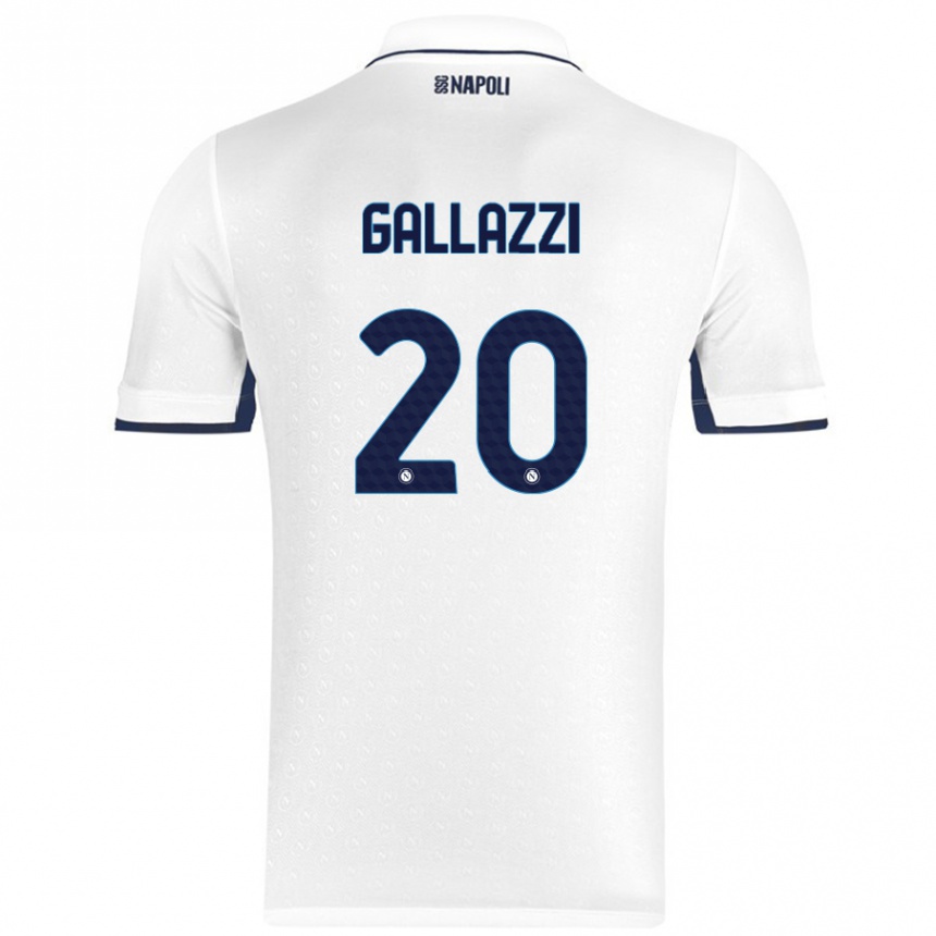 Vyrai Valentina Gallazzi #20 Balta Karališka Mėlyna Išvykos Marškinėliai 2024/25 T-Shirt