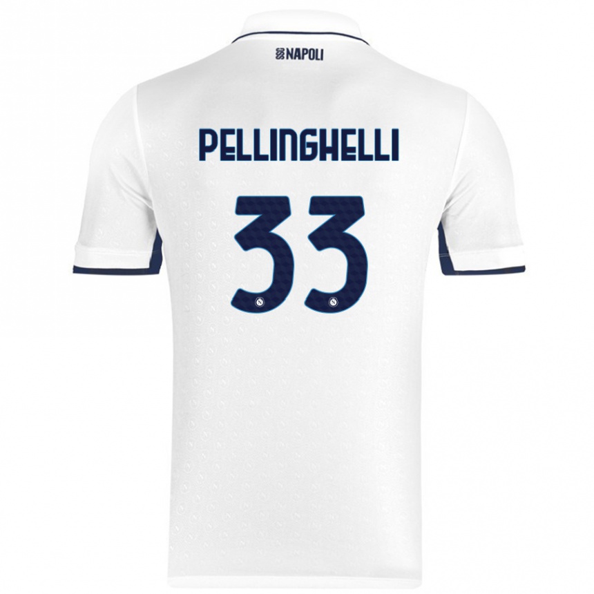 Vyrai Alice Pellinghelli #33 Balta Karališka Mėlyna Išvykos Marškinėliai 2024/25 T-Shirt