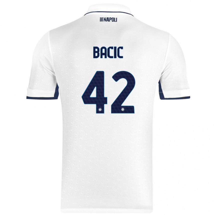 Vyrai Doris Bačić #42 Balta Karališka Mėlyna Išvykos Marškinėliai 2024/25 T-Shirt