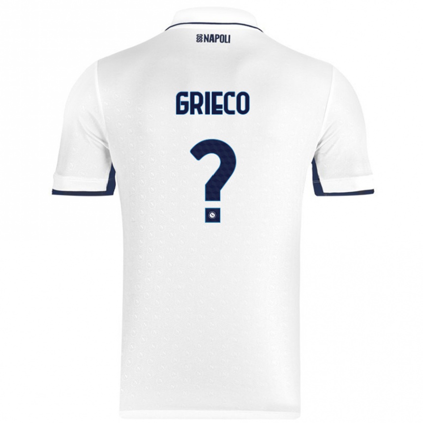 Vyrai Alessandro Grieco #0 Balta Karališka Mėlyna Išvykos Marškinėliai 2024/25 T-Shirt