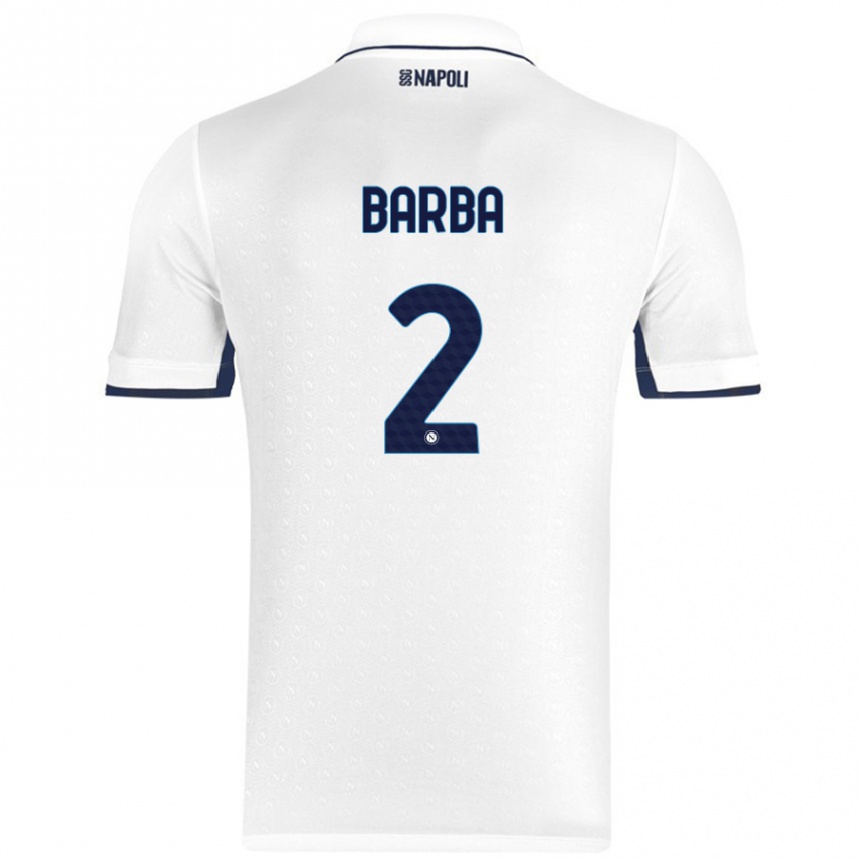 Vyrai Benedetto Barba #2 Balta Karališka Mėlyna Išvykos Marškinėliai 2024/25 T-Shirt