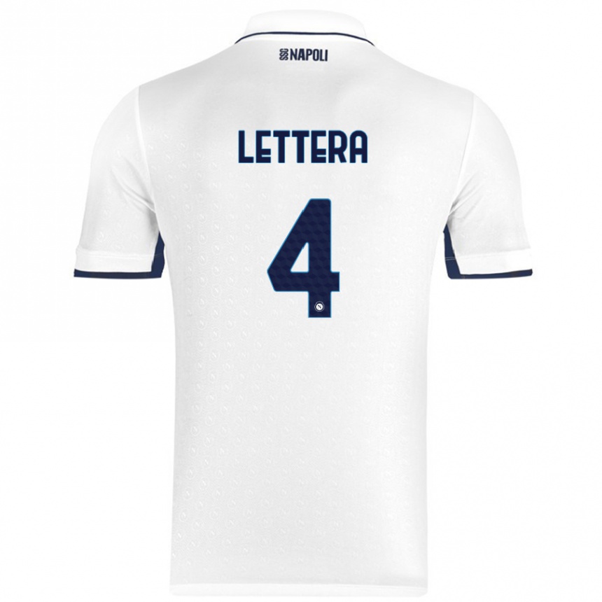 Vyrai Alessio Lettera #4 Balta Karališka Mėlyna Išvykos Marškinėliai 2024/25 T-Shirt