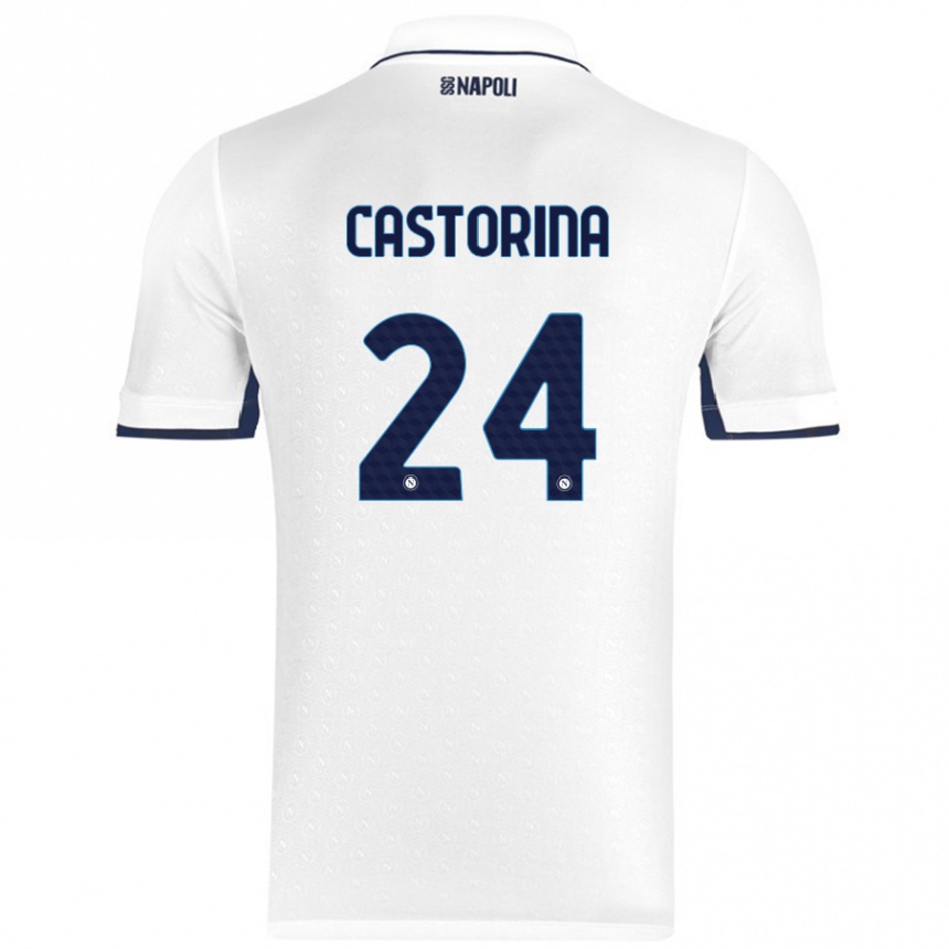 Vyrai Alessandro Castorina #24 Balta Karališka Mėlyna Išvykos Marškinėliai 2024/25 T-Shirt