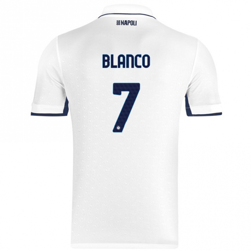 Vyrai Gimena Blanco #7 Balta Karališka Mėlyna Išvykos Marškinėliai 2024/25 T-Shirt