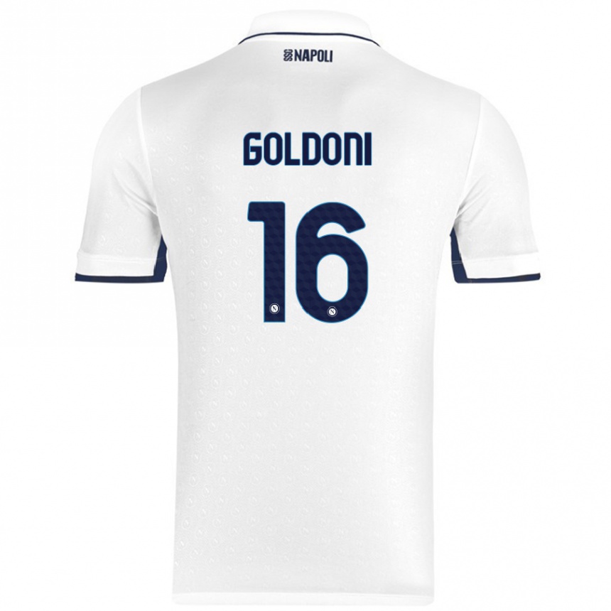 Vyrai Eleonora Goldoni #16 Balta Karališka Mėlyna Išvykos Marškinėliai 2024/25 T-Shirt