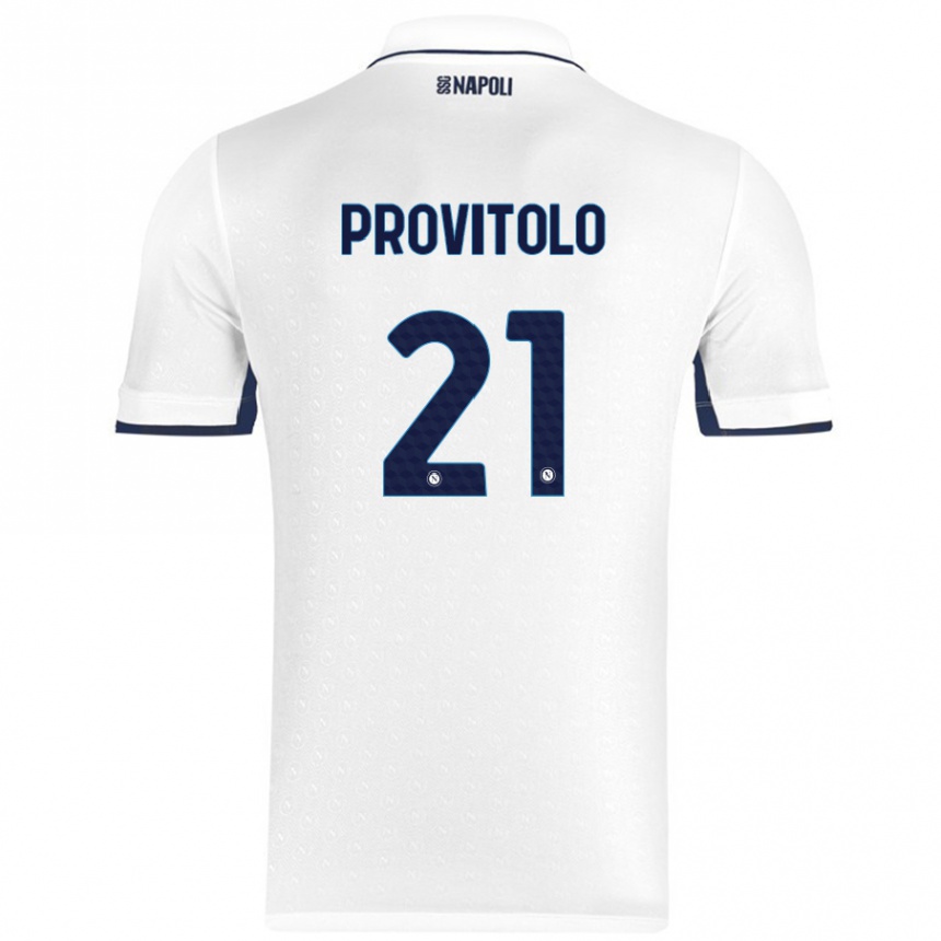 Vyrai Vincenzo Provitolo #21 Balta Karališka Mėlyna Išvykos Marškinėliai 2024/25 T-Shirt