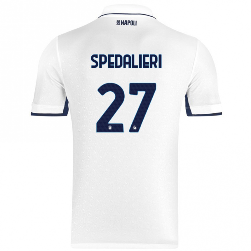 Vyrai Johnatan Andrea Spedalieri #27 Balta Karališka Mėlyna Išvykos Marškinėliai 2024/25 T-Shirt