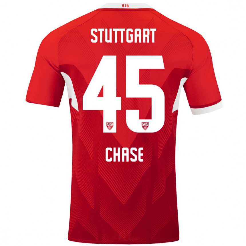 Vyrai Anrie Chase #45 Raudona Balta Išvykos Marškinėliai 2024/25 T-Shirt