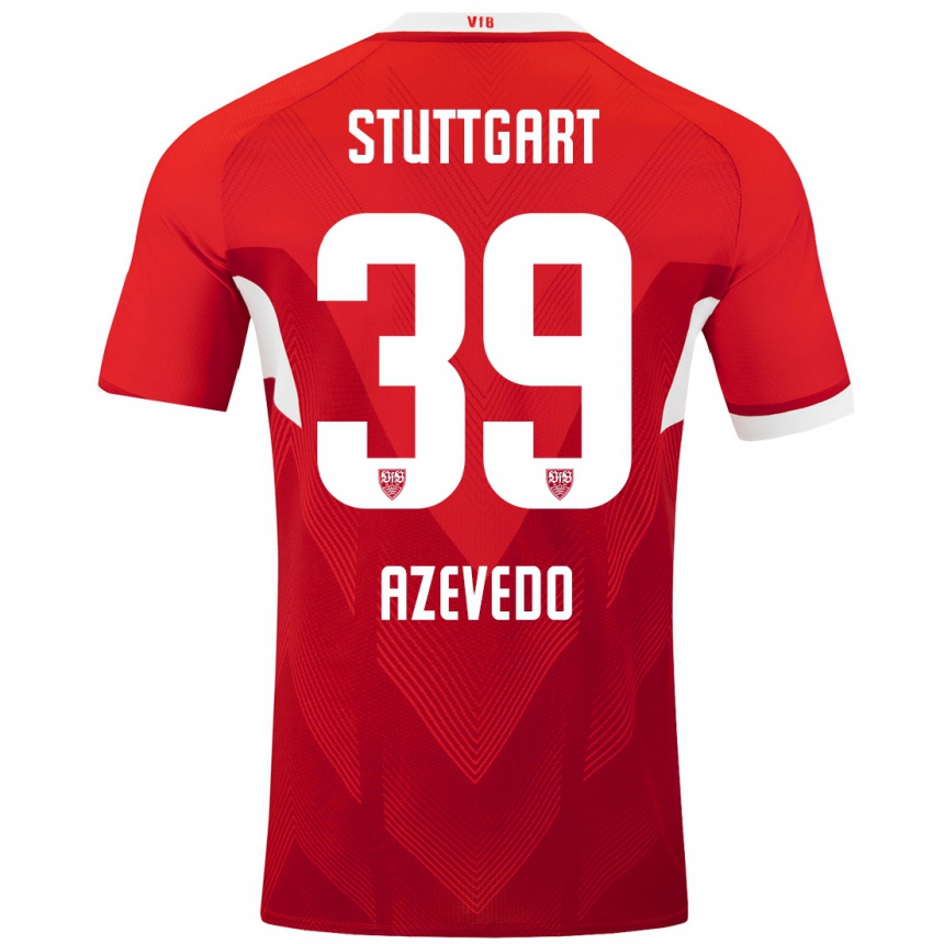 Vyrai Alexandre Azevedo #39 Raudona Balta Išvykos Marškinėliai 2024/25 T-Shirt