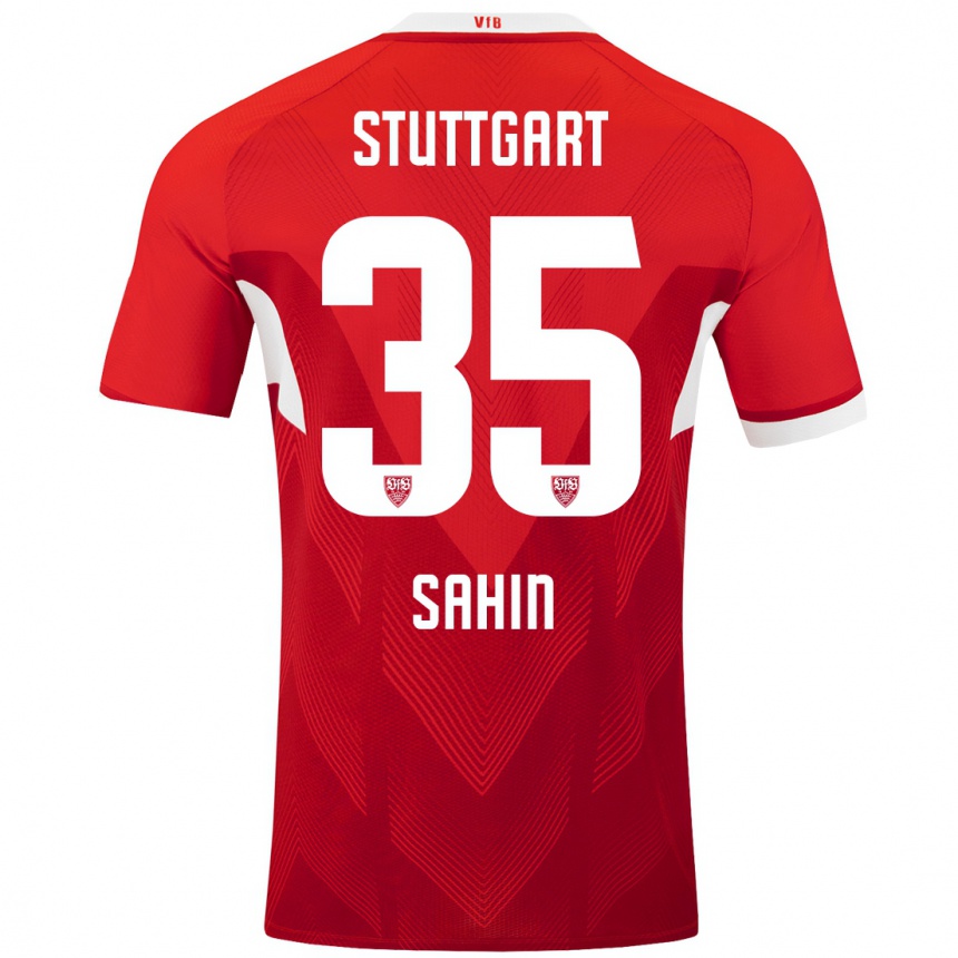 Vyrai Mehmet Sahin #35 Raudona Balta Išvykos Marškinėliai 2024/25 T-Shirt