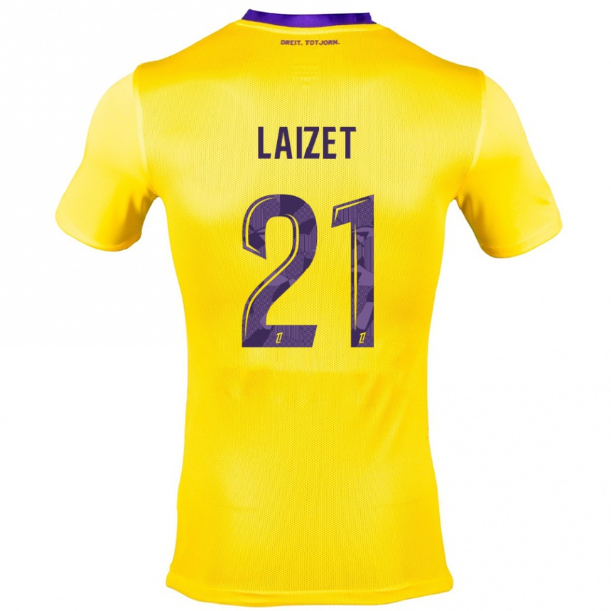 Vyrai Emma Laizet #21 Geltona Violetinė Išvykos Marškinėliai 2024/25 T-Shirt