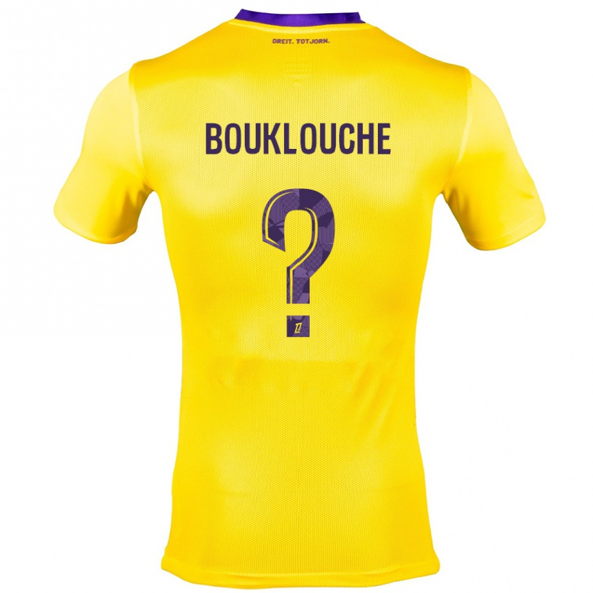 Vyrai Kelyan Bouklouche #0 Geltona Violetinė Išvykos Marškinėliai 2024/25 T-Shirt