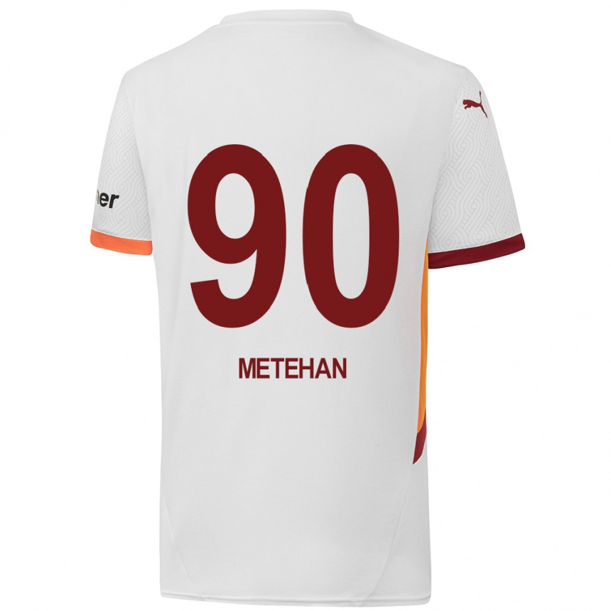 Vyrai Metehan Baltacı #90 Balta Geltona Raudona Išvykos Marškinėliai 2024/25 T-Shirt