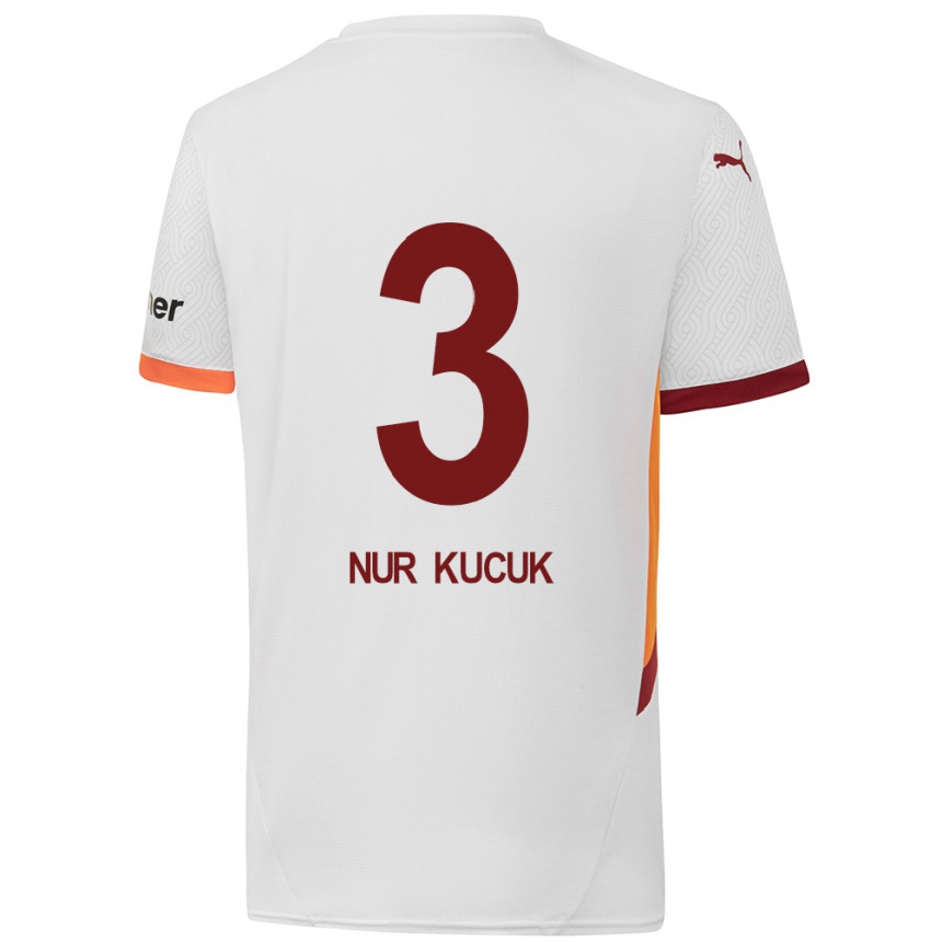 Vyrai Rabia Nur Küçük #3 Balta Geltona Raudona Išvykos Marškinėliai 2024/25 T-Shirt