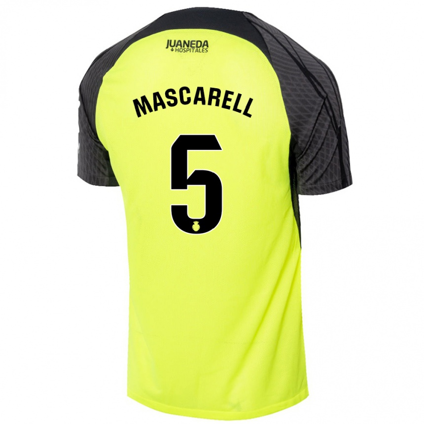 Vyrai Omar Mascarell #5 Fluorescencinė Žalia Juoda Išvykos Marškinėliai 2024/25 T-Shirt