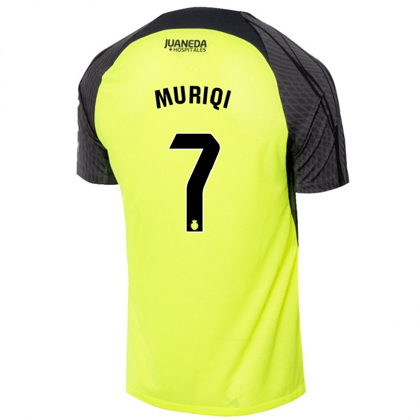 Vyrai Vedat Muriqi #7 Fluorescencinė Žalia Juoda Išvykos Marškinėliai 2024/25 T-Shirt