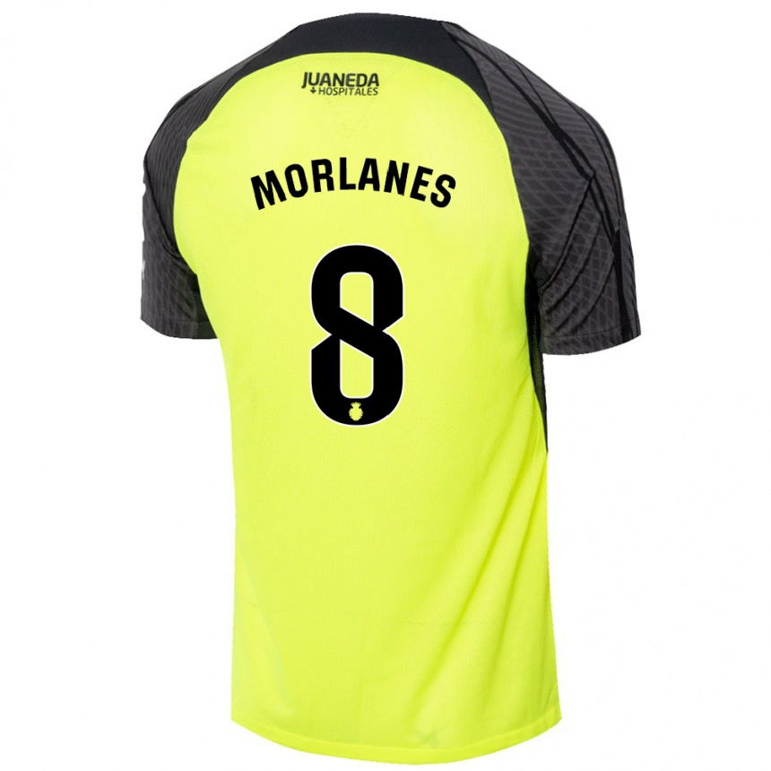 Vyrai Manu Morlanes #8 Fluorescencinė Žalia Juoda Išvykos Marškinėliai 2024/25 T-Shirt