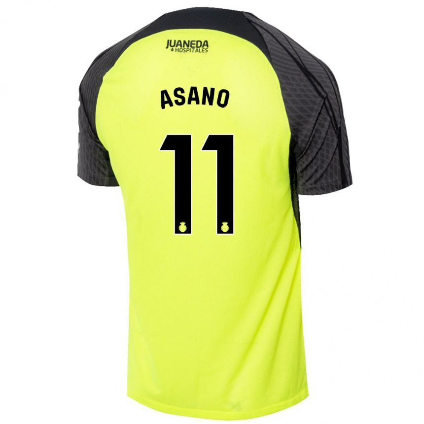 Vyrai Takuma Asano #11 Fluorescencinė Žalia Juoda Išvykos Marškinėliai 2024/25 T-Shirt