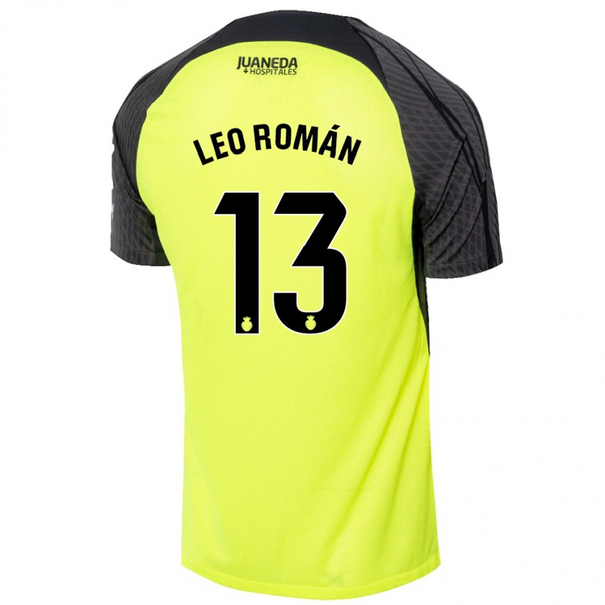 Vyrai Leo Román #13 Fluorescencinė Žalia Juoda Išvykos Marškinėliai 2024/25 T-Shirt