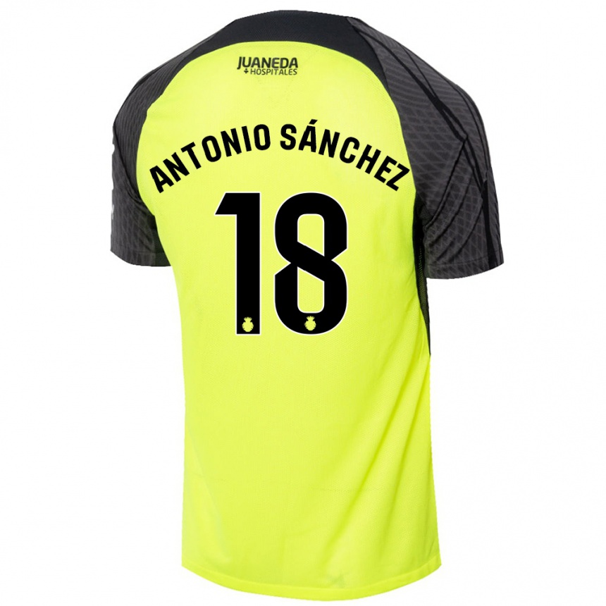 Vyrai Antonio Sánchez #18 Fluorescencinė Žalia Juoda Išvykos Marškinėliai 2024/25 T-Shirt