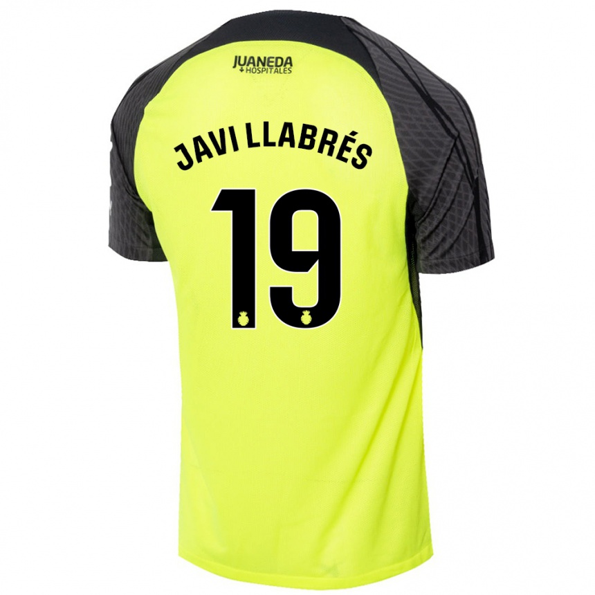 Vyrai Javi Llabrés #19 Fluorescencinė Žalia Juoda Išvykos Marškinėliai 2024/25 T-Shirt