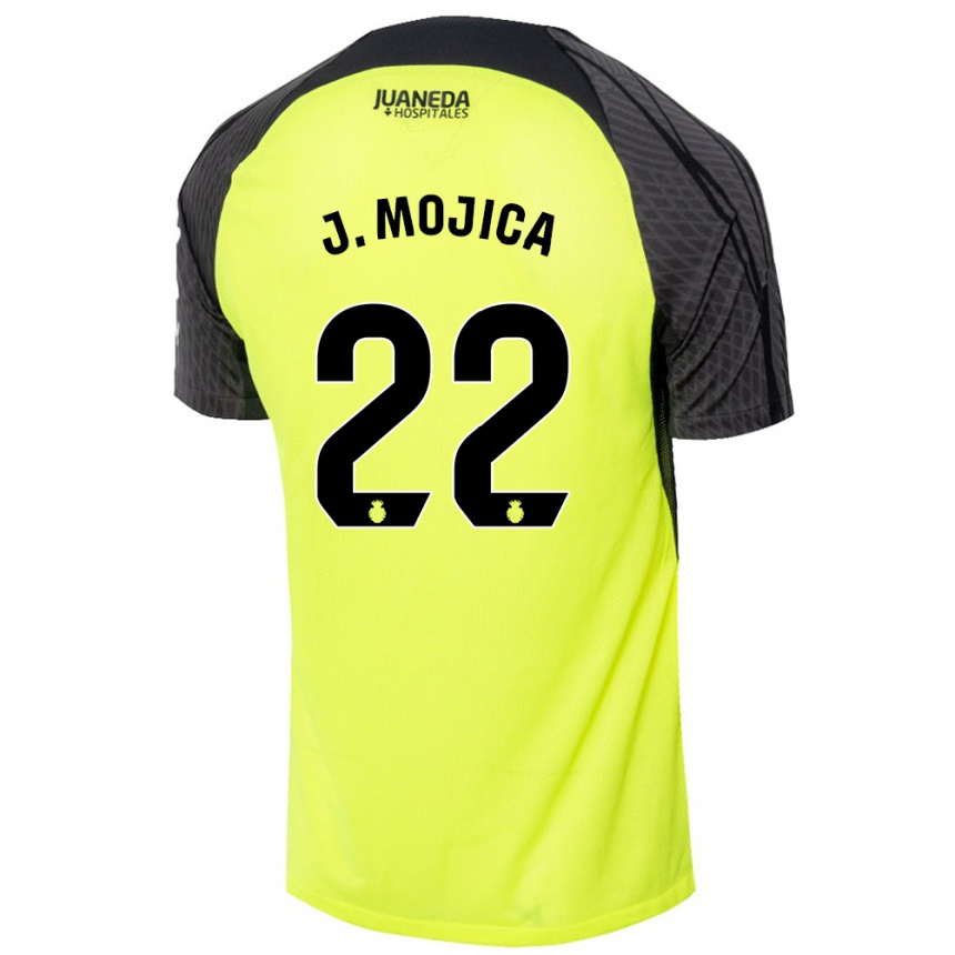 Vyrai Johan Mojica #22 Fluorescencinė Žalia Juoda Išvykos Marškinėliai 2024/25 T-Shirt