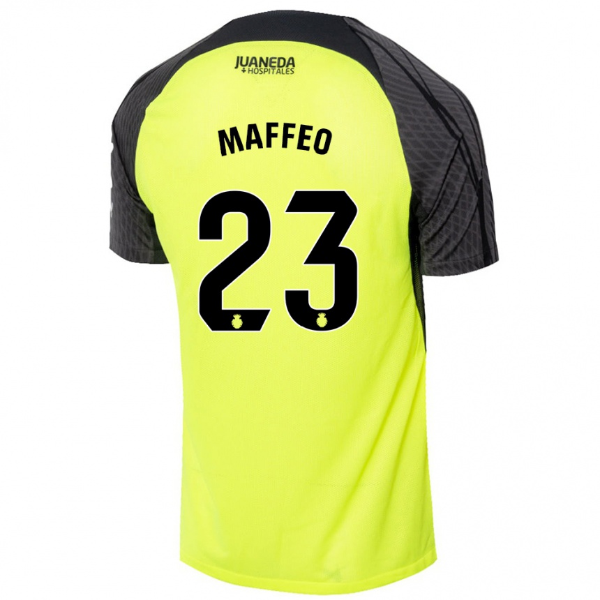 Vyrai Pablo Maffeo #23 Fluorescencinė Žalia Juoda Išvykos Marškinėliai 2024/25 T-Shirt