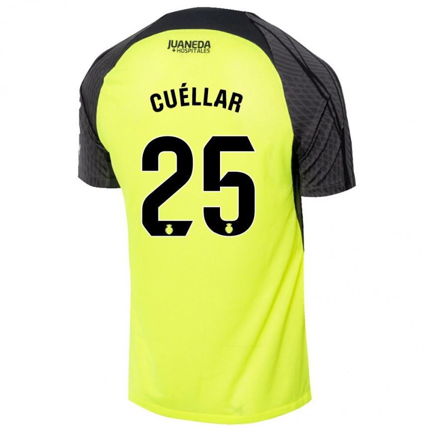 Vyrai Iván Cuéllar #25 Fluorescencinė Žalia Juoda Išvykos Marškinėliai 2024/25 T-Shirt