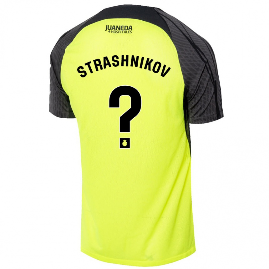 Vyrai Nikolay Strashnikov #0 Fluorescencinė Žalia Juoda Išvykos Marškinėliai 2024/25 T-Shirt