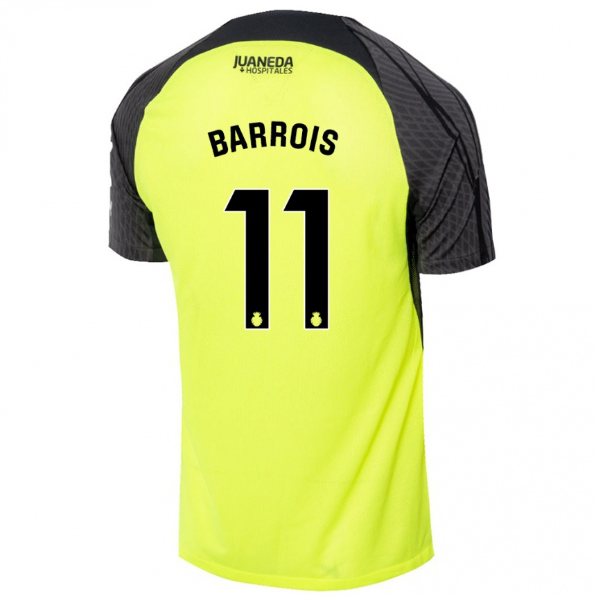 Vyrai Eliott Barrois #11 Fluorescencinė Žalia Juoda Išvykos Marškinėliai 2024/25 T-Shirt