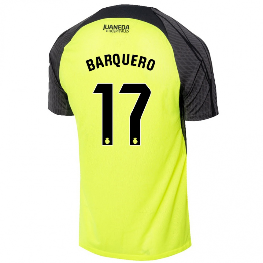 Vyrai Adrián Barquero #17 Fluorescencinė Žalia Juoda Išvykos Marškinėliai 2024/25 T-Shirt